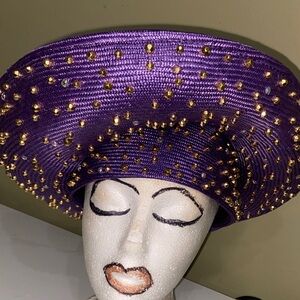 Gorgeous Plum Purple Dress Hat / Church Hat by Jack McConnell